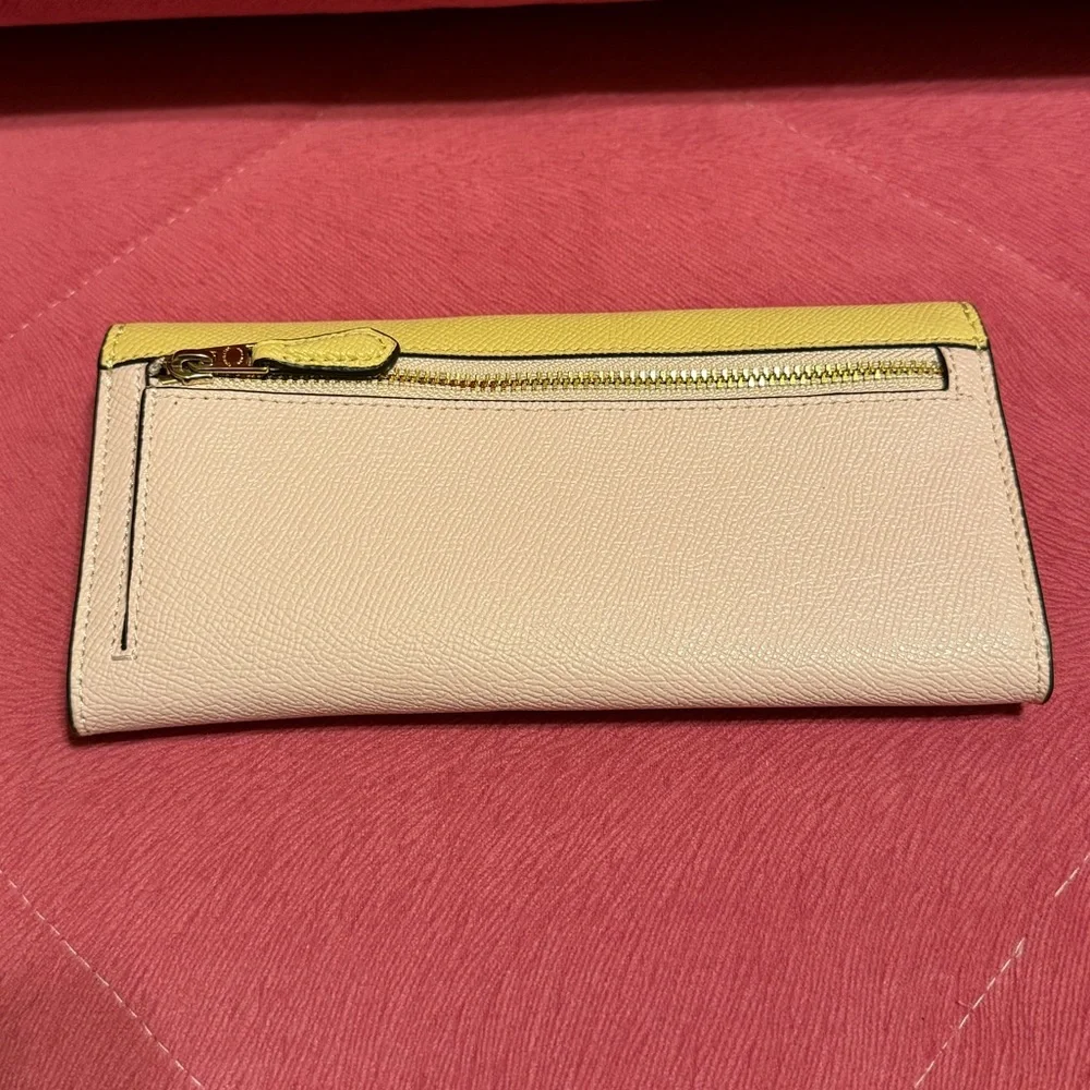 Slim Envelope Wallet With Chain In Colorblock - Picture 6 of 10
